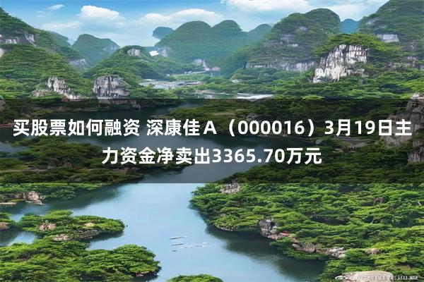 买股票如何融资 深康佳Ａ（000016）3月19日主力资金净卖出3365.70万元