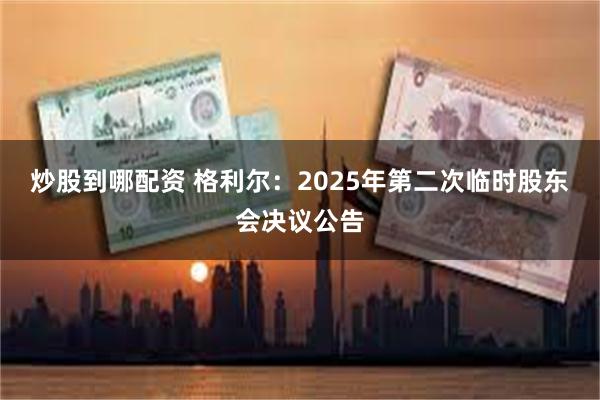 炒股到哪配资 格利尔：2025年第二次临时股东会决议公告