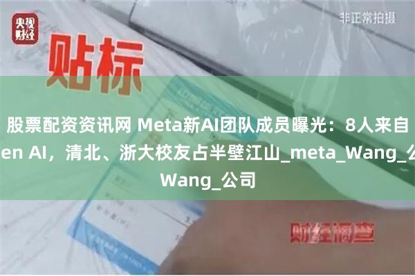 股票配资资讯网 Meta新AI团队成员曝光：8人来自Open AI，清北、浙大校友占半壁江山_meta_Wang_公司