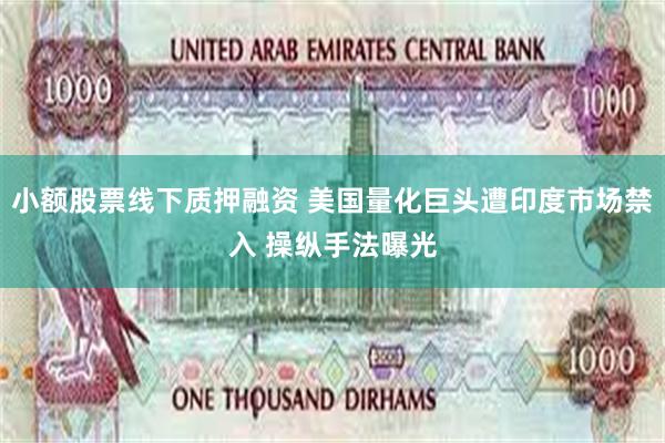 小额股票线下质押融资 美国量化巨头遭印度市场禁入 操纵手法曝光