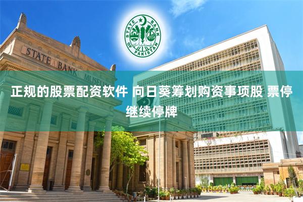 正规的股票配资软件 向日葵筹划购资事项股 票停继续停牌